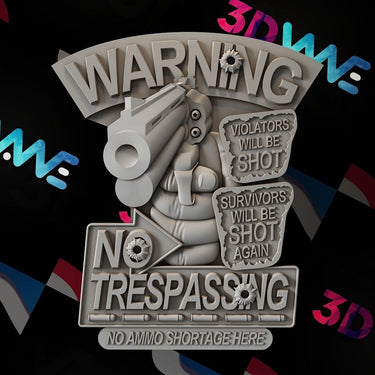 Warning sign 3d stl - 3DWave.us